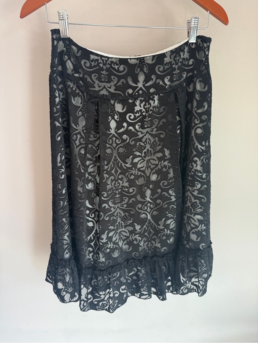 Apostrophe‎ Black Lace Overlay Midi Skirt